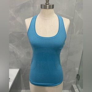 Lululemon Athletica Blue Fitted Sleeveless Tank Top
